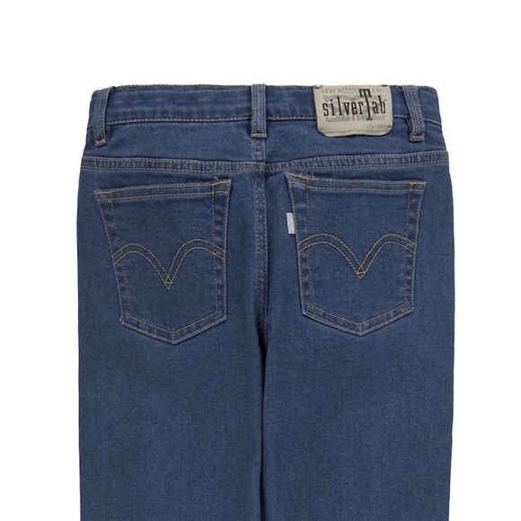 🆕 Girls Levis Silver Tab Mini Mom Jeans Adjustable Waist High Rise  14R - Picture 3 of 12